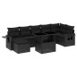 vidaXL 8-tlg. Garten-Sofagarnitur mit Kissen Schwarz Poly Rattan vidaXL 8-tlg. Garten-Sofagarnitur mit Kissen Schwarz Poly Rattan