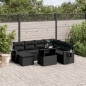 vidaXL 9-tlg. Garten-Sofagarnitur mit Kissen Schwarz Poly Rattan vidaXL 9-tlg. Garten-Sofagarnitur mit Kissen Schwarz Poly Rattan