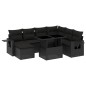 vidaXL 9-tlg. Garten-Sofagarnitur mit Kissen Schwarz Poly Rattan vidaXL 9-tlg. Garten-Sofagarnitur mit Kissen Schwarz Poly Rattan