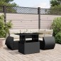 vidaXL 5-tlg. Garten-Sofagarnitur mit Kissen Schwarz Poly Rattan vidaXL 5-tlg. Garten-Sofagarnitur mit Kissen Schwarz Poly Rattan
