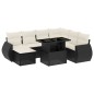 vidaXL 8-tlg. Garten-Sofagarnitur mit Kissen Schwarz Poly Rattan vidaXL 8-tlg. Garten-Sofagarnitur mit Kissen Schwarz Poly Rattan