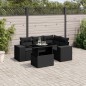 vidaXL 5-tlg. Garten-Sofagarnitur mit Kissen Schwarz Poly Rattan vidaXL 5-tlg. Garten-Sofagarnitur mit Kissen Schwarz Poly Rattan