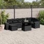 vidaXL 8-tlg. Garten-Sofagarnitur mit Kissen Schwarz Poly Rattan vidaXL 8-tlg. Garten-Sofagarnitur mit Kissen Schwarz Poly Rattan