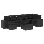 vidaXL 8-tlg. Garten-Sofagarnitur mit Kissen Schwarz Poly Rattan vidaXL 8-tlg. Garten-Sofagarnitur mit Kissen Schwarz Poly Rattan