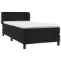 vidaXL Boxspringbett mit Matratze Schwarz 100x200 cm Samt vidaXL Boxspringbett mit Matratze Schwarz 100x200 cm Samt