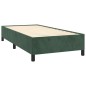 vidaXL Boxspringbett mit Matratze Dunkelgrün 80x200 cm Samt vidaXL Boxspringbett mit Matratze Dunkelgrün 80x200 cm Samt