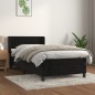 vidaXL Boxspringbett mit Matratze Schwarz 100x200 cm Samt vidaXL Boxspringbett mit Matratze Schwarz 100x200 cm Samt
