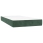 vidaXL Boxspringbett mit Matratze & LED Dunkelgrün 80x200 cm Samt vidaXL Boxspringbett mit Matratze & LED Dunkelgrün 80x200 cm Samt