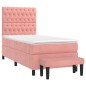 vidaXL Boxspringbett mit Matratze Rosa 80x200 cm Samt vidaXL Boxspringbett mit Matratze Rosa 80x200 cm Samt