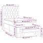 vidaXL Boxspringbett mit Matratze Rosa 80x200 cm Samt vidaXL Boxspringbett mit Matratze Rosa 80x200 cm Samt