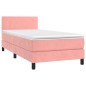 vidaXL Boxspringbett mit Matratze Rosa 80x200 cm Samt vidaXL Boxspringbett mit Matratze Rosa 80x200 cm Samt