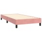 vidaXL Boxspringbett mit Matratze Rosa 80x200 cm Samt vidaXL Boxspringbett mit Matratze Rosa 80x200 cm Samt