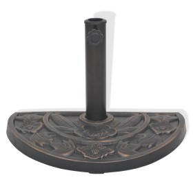vidaXL Sonnenschirmständer Harz Halbrund Bronze 9 kg 