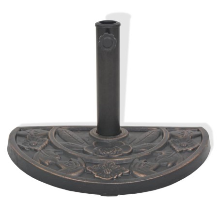 vidaXL Sonnenschirmständer Harz Halbrund Bronze 9 kg 
