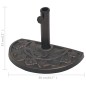 vidaXL Sonnenschirmständer Harz Halbrund Bronze 9 kg vidaXL Sonnenschirmständer Harz Halbrund Bronze 9 kg