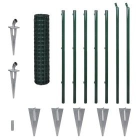 vidaXL Eurozaun Stahl 10 x 1,2 m Grün