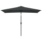 vidaXL Sonnenschirm mit Metall-Mast 300 x 200 cm Anthrazit vidaXL Sonnenschirm mit Metall-Mast 300 x 200 cm Anthrazit