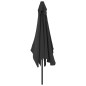 vidaXL Sonnenschirm mit Metall-Mast 300 x 200 cm Anthrazit vidaXL Sonnenschirm mit Metall-Mast 300 x 200 cm Anthrazit