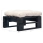 vidaXL Outdoor-Ottomane Paletten mit Kissen in Sandfarben Holz Schwarz vidaXL Outdoor-Ottomane Paletten mit Kissen in Sandfarben Holz Schwarz