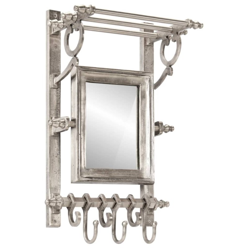 vidaXL Wandgarderobe mit Kleiderhaken Aluminium vidaXL Wandgarderobe mit Kleiderhaken Aluminium