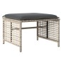 vidaXL 4-tlg. Garten-Sofagarnitur mit Kissen Hellgrau Poly Rattan Glas vidaXL 4-tlg. Garten-Sofagarnitur mit Kissen Hellgrau Poly Rattan Glas