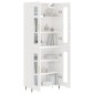Highboard Hochglanz-Weiß 69,5x34x180 cm Holzwerkstoff Highboard Hochglanz-Weiß 69,5x34x180 cm Holzwerkstoff