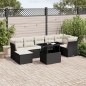 vidaXL 8-tlg. Garten-Sofagarnitur mit Kissen Schwarz Poly Rattan vidaXL 8-tlg. Garten-Sofagarnitur mit Kissen Schwarz Poly Rattan