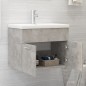 vidaXL Waschbeckenunterschrank Einbaubecken Betongrau Holzwerkstoff vidaXL Waschbeckenunterschrank Einbaubecken Betongrau Holzwerkstoff