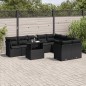 vidaXL 10-tlg. Garten-Sofagarnitur mit Kissen Schwarz Poly Rattan vidaXL 10-tlg. Garten-Sofagarnitur mit Kissen Schwarz Poly Rattan