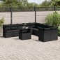 vidaXL 11-tlg. Garten-Sofagarnitur mit Kissen Schwarz Poly Rattan vidaXL 11-tlg. Garten-Sofagarnitur mit Kissen Schwarz Poly Rattan