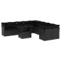 vidaXL 11-tlg. Garten-Sofagarnitur mit Kissen Schwarz Poly Rattan vidaXL 11-tlg. Garten-Sofagarnitur mit Kissen Schwarz Poly Rattan