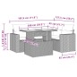 vidaXL 5-tlg. Garten-Sofagarnitur mit Kissen Schwarz Poly Rattan vidaXL 5-tlg. Garten-Sofagarnitur mit Kissen Schwarz Poly Rattan