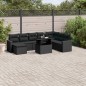 vidaXL 9-tlg. Garten-Sofagarnitur mit Kissen Schwarz Poly Rattan vidaXL 9-tlg. Garten-Sofagarnitur mit Kissen Schwarz Poly Rattan