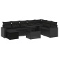 vidaXL 9-tlg. Garten-Sofagarnitur mit Kissen Schwarz Poly Rattan vidaXL 9-tlg. Garten-Sofagarnitur mit Kissen Schwarz Poly Rattan