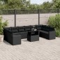 vidaXL 11-tlg. Garten-Sofagarnitur mit Kissen Schwarz Poly Rattan vidaXL 11-tlg. Garten-Sofagarnitur mit Kissen Schwarz Poly Rattan