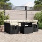 vidaXL 7-tlg. Garten-Sofagarnitur mit Kissen Schwarz Poly Rattan vidaXL 7-tlg. Garten-Sofagarnitur mit Kissen Schwarz Poly Rattan