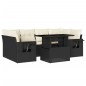 vidaXL 7-tlg. Garten-Sofagarnitur mit Kissen Schwarz Poly Rattan vidaXL 7-tlg. Garten-Sofagarnitur mit Kissen Schwarz Poly Rattan