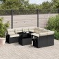 vidaXL 9-tlg. Garten-Sofagarnitur mit Kissen Schwarz Poly Rattan vidaXL 9-tlg. Garten-Sofagarnitur mit Kissen Schwarz Poly Rattan