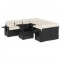 vidaXL 9-tlg. Garten-Sofagarnitur mit Kissen Schwarz Poly Rattan vidaXL 9-tlg. Garten-Sofagarnitur mit Kissen Schwarz Poly Rattan