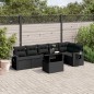 vidaXL 7-tlg. Garten-Sofagarnitur mit Kissen Schwarz Poly Rattan vidaXL 7-tlg. Garten-Sofagarnitur mit Kissen Schwarz Poly Rattan