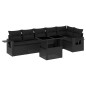 vidaXL 7-tlg. Garten-Sofagarnitur mit Kissen Schwarz Poly Rattan vidaXL 7-tlg. Garten-Sofagarnitur mit Kissen Schwarz Poly Rattan