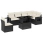 vidaXL 7-tlg. Garten-Sofagarnitur mit Kissen Schwarz Poly Rattan vidaXL 7-tlg. Garten-Sofagarnitur mit Kissen Schwarz Poly Rattan