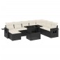 vidaXL 8-tlg. Garten-Sofagarnitur mit Kissen Schwarz Poly Rattan vidaXL 8-tlg. Garten-Sofagarnitur mit Kissen Schwarz Poly Rattan