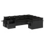 vidaXL 10-tlg. Garten-Sofagarnitur mit Kissen Schwarz Poly Rattan vidaXL 10-tlg. Garten-Sofagarnitur mit Kissen Schwarz Poly Rattan