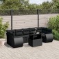 vidaXL 8-tlg. Garten-Sofagarnitur mit Kissen Schwarz Poly Rattan vidaXL 8-tlg. Garten-Sofagarnitur mit Kissen Schwarz Poly Rattan