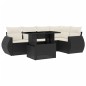 vidaXL 6-tlg. Garten-Sofagarnitur mit Kissen Schwarz Poly Rattan vidaXL 6-tlg. Garten-Sofagarnitur mit Kissen Schwarz Poly Rattan