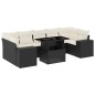 vidaXL 8-tlg. Garten-Sofagarnitur mit Kissen Schwarz Poly Rattan vidaXL 8-tlg. Garten-Sofagarnitur mit Kissen Schwarz Poly Rattan