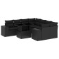 vidaXL 9-tlg. Garten-Sofagarnitur mit Kissen Schwarz Poly Rattan vidaXL 9-tlg. Garten-Sofagarnitur mit Kissen Schwarz Poly Rattan