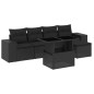 vidaXL 6-tlg. Garten-Sofagarnitur mit Kissen Schwarz Poly Rattan vidaXL 6-tlg. Garten-Sofagarnitur mit Kissen Schwarz Poly Rattan