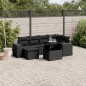 vidaXL 7-tlg. Garten-Sofagarnitur mit Kissen Schwarz Poly Rattan vidaXL 7-tlg. Garten-Sofagarnitur mit Kissen Schwarz Poly Rattan
